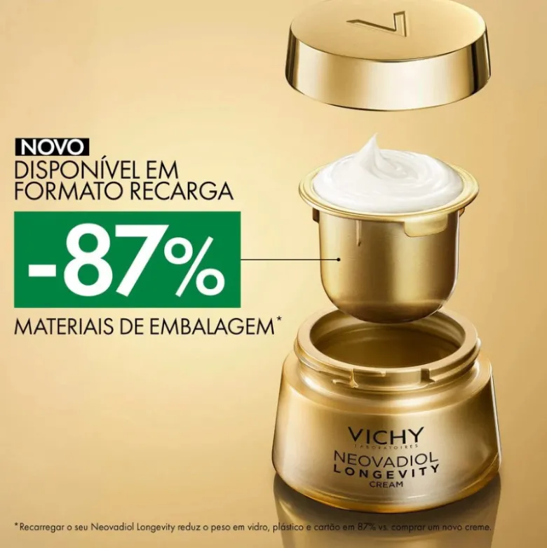 Vichy Neovadiol Longevity Recarga Creme de Dia 50ml | Creme Volumizador para Pele Madura