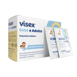 Visex Bebé e Adulto Compressas 20 unid. | Para Limpeza Ocular Remelas, Conjuntivite