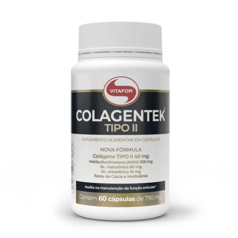 Vitafor Colagentek Tipo II 60 Comprimidos | Auxilia a Saúde Articular e Óssea