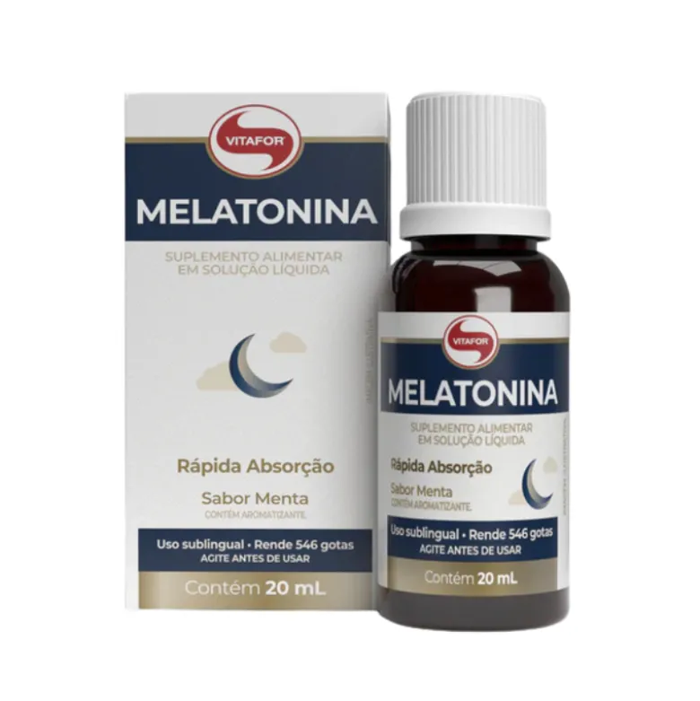 Vitafor Melatonina Gotas 20ml | Sono Rápido e Reparador | Aprox. 500 Gotas