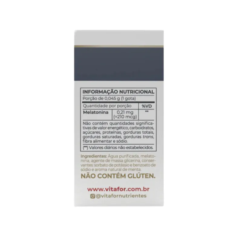 Vitafor Melatonina Gotas 20ml | Sono Rápido e Reparador | Aprox. 500 Gotas