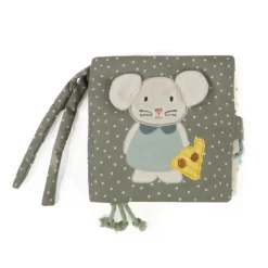 Walking Mum Livro Tecido Didático Rato Poppy | Estimula os sentidos e a curiosidade