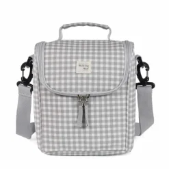 Walking Mum Mala Térmica Biberões I Love Vichy Grey | 4h Isolamento