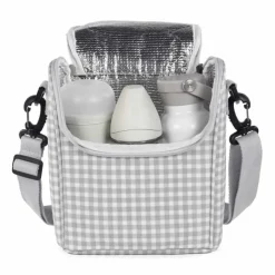 Walking Mum Mala Térmica Biberões I Love Vichy Grey | 4h Isolamento
