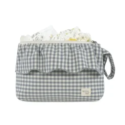 Walking Mum Necessaire Praliné Vichy Matcha 26cm | Ideal para organizar produtos de higiene