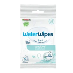 Waterwipes Toalhitas On The Go 10 Unidades | Perfeitas para Viagem - 99.9% Água