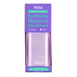 Wild Desodorizante Natural Caixa e Recarga Coco e Baunilha 40g