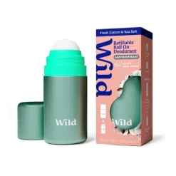 Wild Desodorizante Roll-On Caixa+Recarga Algodão Fresco & Sal Marinho 50ml